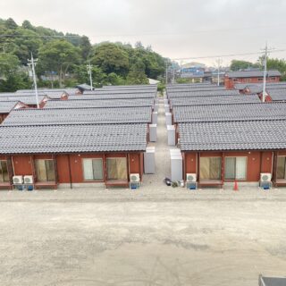 鳳至小学校仮設住宅工事　完成